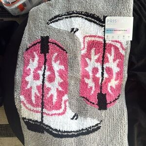 Boots Cowgirl Bath Mat Pink 20” x 30”